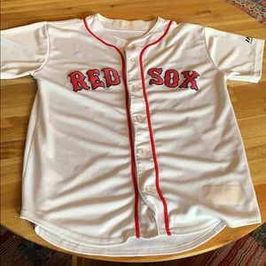🌵Majestic Red Sox Baseball Jersey Boy Sz Large